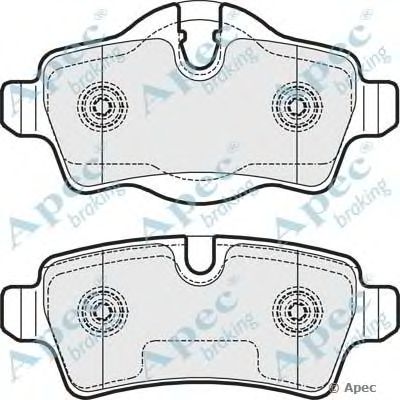 APEC BRAKING pad1648 -  Комплект тормозных колодок, дисковый тормоз